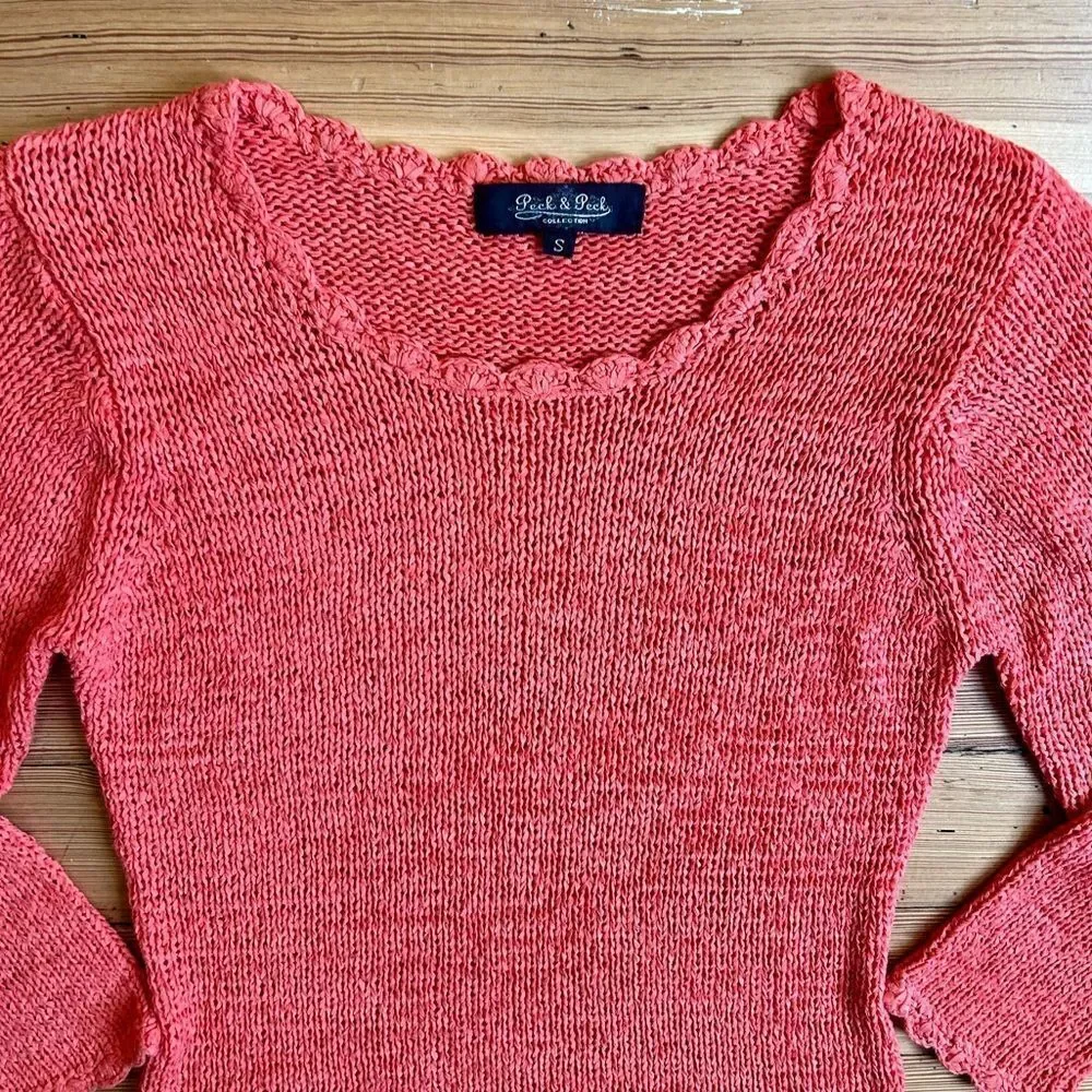 Peck & Peck collection knit sweater. Size S.